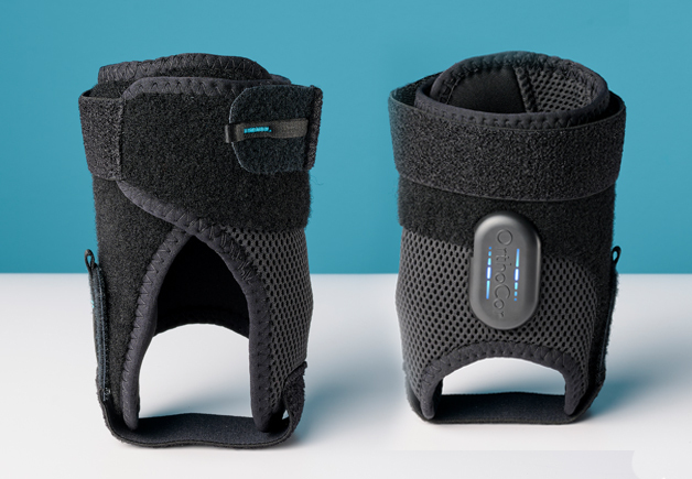 Active Ankle System displayed on a gray and blue background, showing front and back views.
